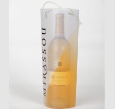 wine transparent bag-style carton with rope handle