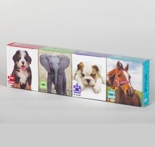 transparent multi-sku folding carton for toys and games