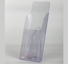 Clear folding flexible literature brochure holder