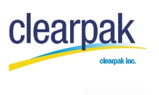 Clearpak logo, ISO 9001:2008 logo, Packaging Consortium logo Clearpak Inc, ISO 9001:2008 Member of PAC