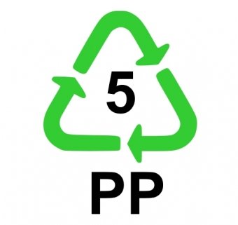 symbol for polypropylene plastic or pp