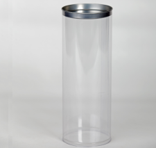 clear tubes for bottles and or stackible cylindrical products